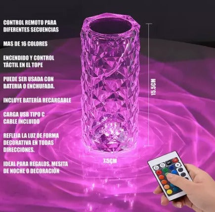 Lámpara LED con diamantes