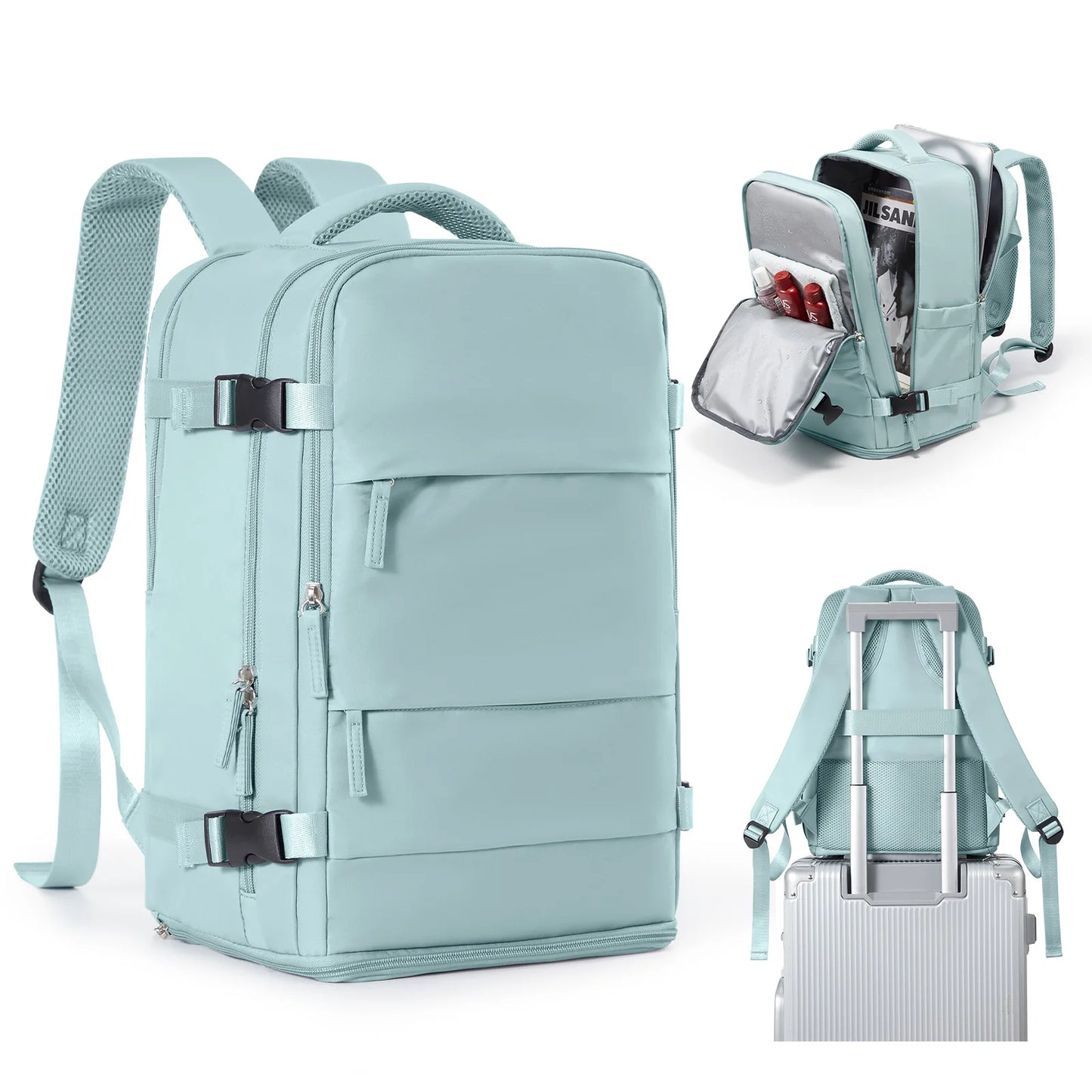 Mochila de Viaje Cabina Avión 40x20x25 Impermeable – Mochila Hombre Mujer para Equipaje de Mano, Negocios, Universidad, Portátil, Viajes