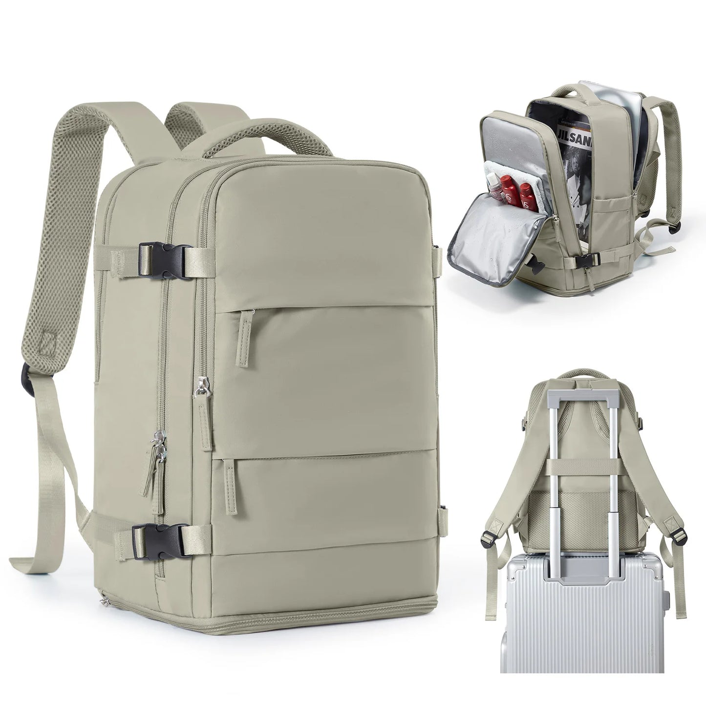 Mochila de Viaje Cabina Avión 40x20x25 Impermeable – Mochila Hombre Mujer para Equipaje de Mano, Negocios, Universidad, Portátil, Viajes