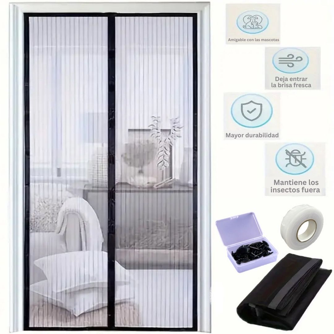 Mosquitera magnética para puertas