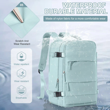 Mochila de Viaje Cabina Avión 40x20x25 Impermeable – Mochila Hombre Mujer para Equipaje de Mano, Negocios, Universidad, Portátil, Viajes